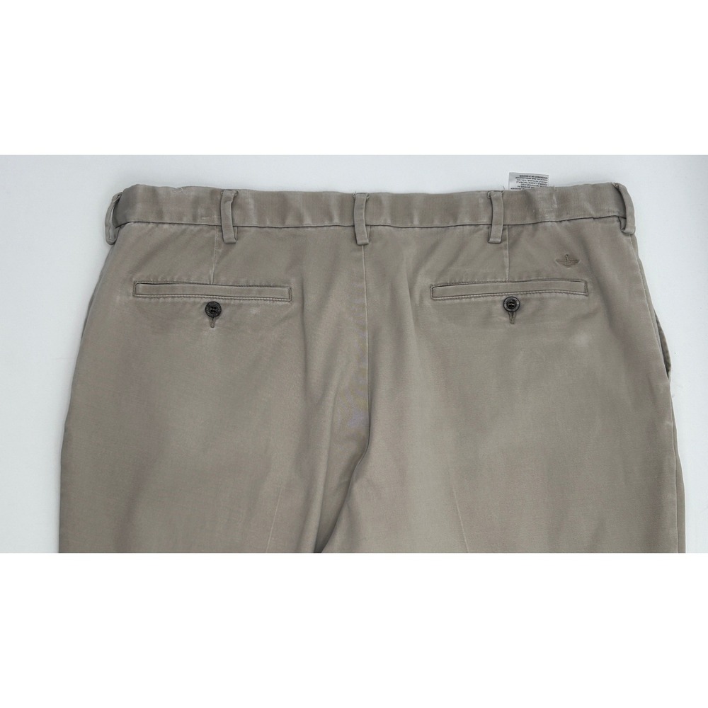 Dockers Relaxed Fit Khaki Cropped Chino Pants Men's W40 L29 Cuffed Americana - Picture 8 of 8